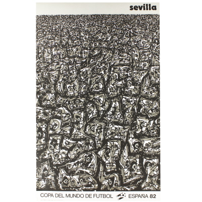 Affiche originale de la Coupe du monde d'Espagne 1982 (Séville)
