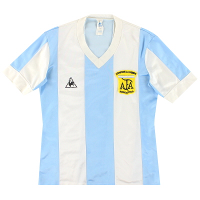 1984-86 Kemeja Kandang Argentina Le Coq Sportif 'Campeon Mundial' *Mint* L.Boys