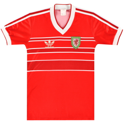 1984-86 Wales adidas Heimtrikot L. Jungen