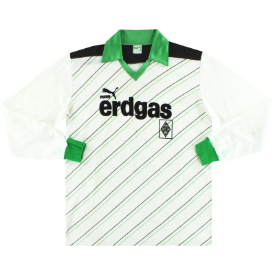 1985-87 Borussia Mönchengladbach Puma Maillot Domicile L/SL