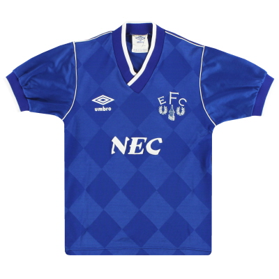 1986-89 Everton Umbro Heimtrikot L.Boys