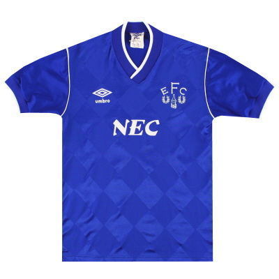1986-89 Everton Umbro 홈 셔츠 S