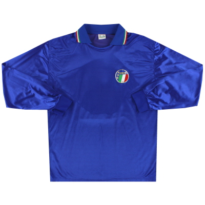 1986-90 Italia Diadora Player Issue Home Shirt # 8 L / SL