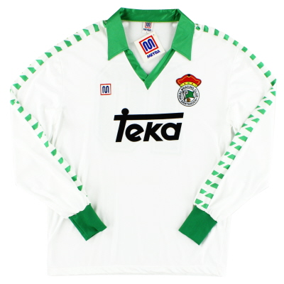 1987-88 Racing Santander Player Issue Maillot Domicile # 10 L / S * avec étiquettes * L