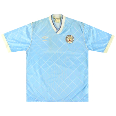 Camiseta de la 1987a equipación Umbro del Manchester City 89-XNUMX M