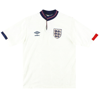 Camiseta de la primera equipación Umbro de Inglaterra 1987-90 S