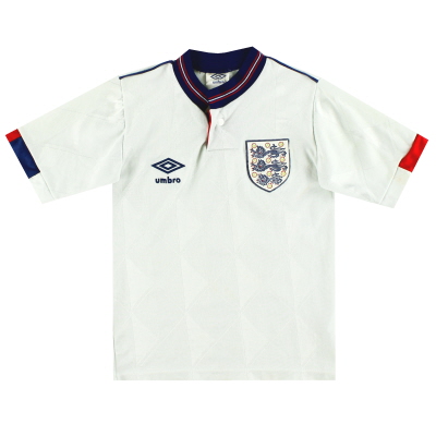 1987–90 England Umbro Heimtrikot M. Jungen
