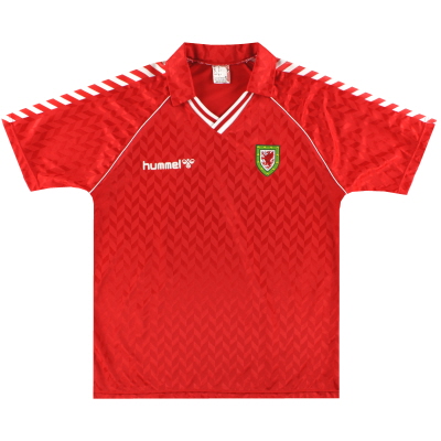 1987-90 Camiseta de la XNUMXa equipación de Gales Hummel * Mint * XL
