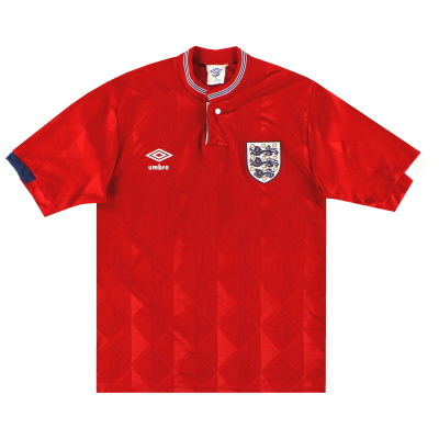 Camiseta Inglaterra 1988-90 Visitante Umbro *Menta* S