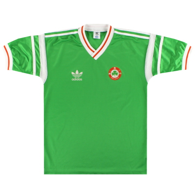 1988-90 Ierland adidas thuisshirt M
