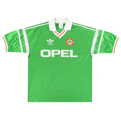 1988-90 Irlandia Kemeja Kandang adidas XL