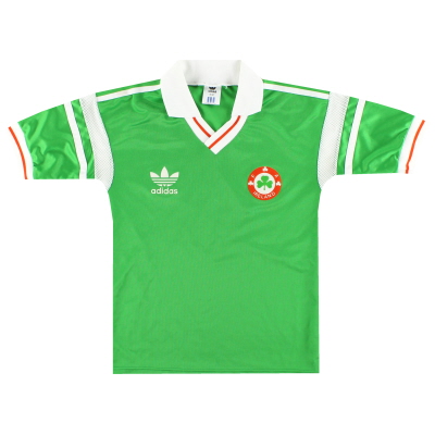 1988-90 Irlanda Maglia adidas Home L.Ragazzo
