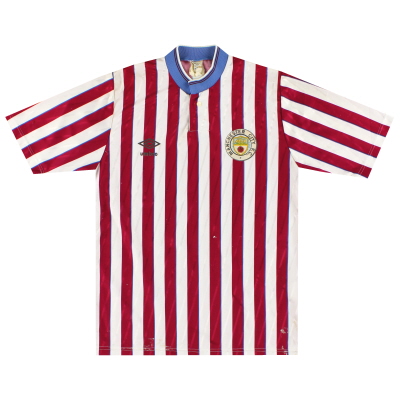 Camiseta de la 1988a equipación Umbro del Manchester City 90-XNUMX S