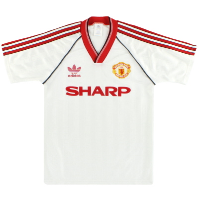 1988-90 Manchester United adidas Auswärtstrikot L. Jungen