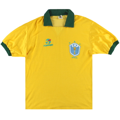 1988-91 브라질 토퍼 홈 셔츠 XL
