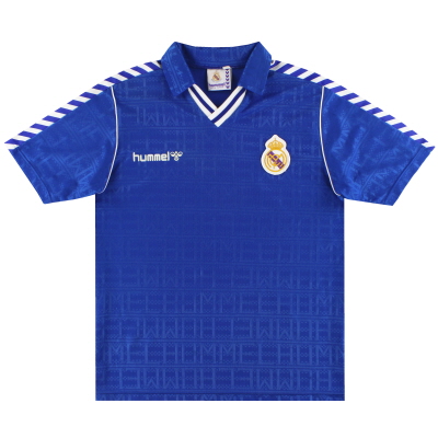1989-90 Maglia da trasferta Real Madrid Hummel XL
