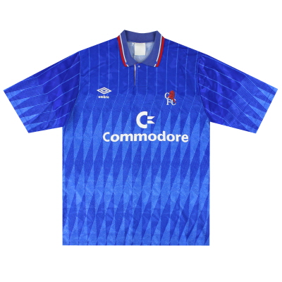 1989-91 Chelsea Umbro Domicile Maillot XL
