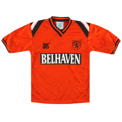 1989-91 Dundee United Asics Maillot Domicile * Menthe * L.Boys