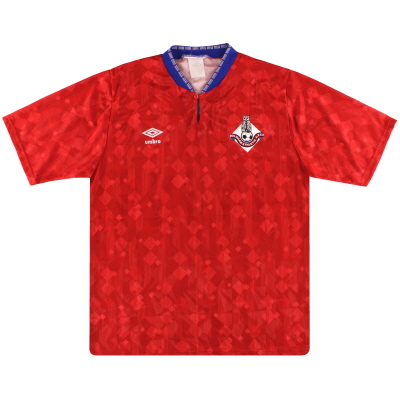 1989-91 Олдхэм Умбро выездная рубашка XL