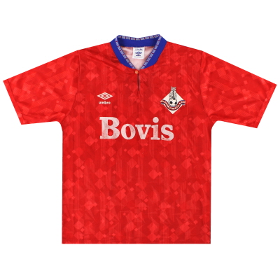 1989-91 выездная рубашка Oldham Umbro M