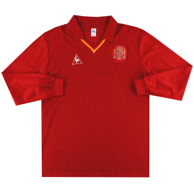 1989 España Match Worn Home Camiseta L / S # 2 (Chendo) v N-Ireland XL