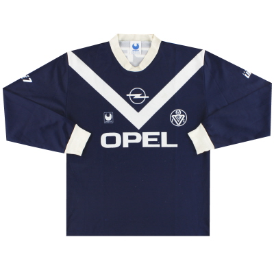 1990-91 Camiseta de local de Burdeos Uhlsport #9 L/S XL