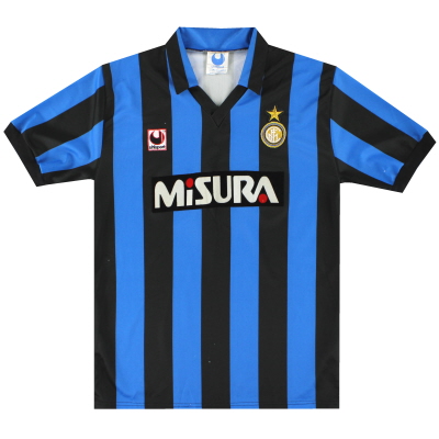 1990-91 Kemeja Kandang Uhlsport Inter Milan M