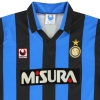 1990-91 Inter Milan uhlsport Maillot Domicile M