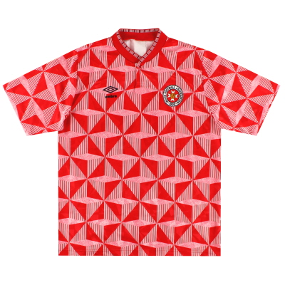 1990-91 몰타 Umbro 홈 셔츠 L