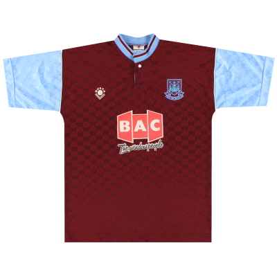 1990-91 웨스트 햄 북타 홈 셔츠 *새 상품* S
