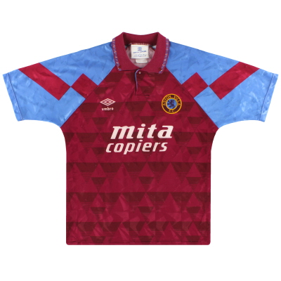 Kemeja Kandang Aston Villa Umbro 1990-92 *Mint* L