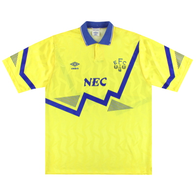 1990-92 Everton Umbro Maillot Extérieur XL