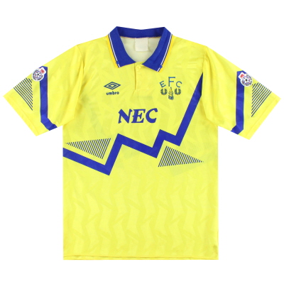 Maglia da trasferta Everton Umbro 1990-92 L