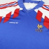 1990-92 France adidas Player Issue Home Shirt L/S L