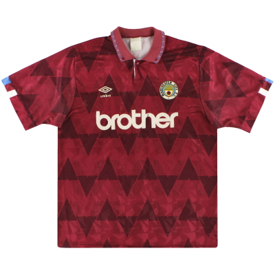 1990-92 Manchester City Umbro Away Shirt XL