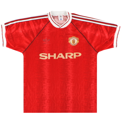 1990-92 Manchester United adidas Home Maglia M