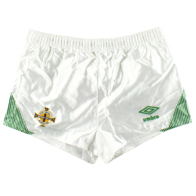 Pantalón corto de local Umbro de Irlanda del Norte 1990-92 XS