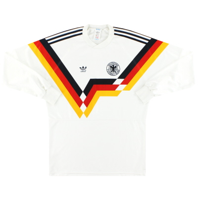 1990-92 West-Duitsland adidas thuisshirt L/S L