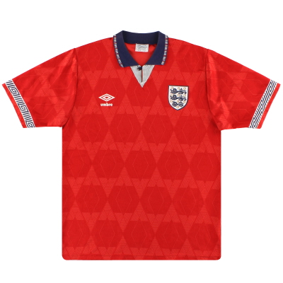 1990-93 England Umbro Auswärtstrikot L.