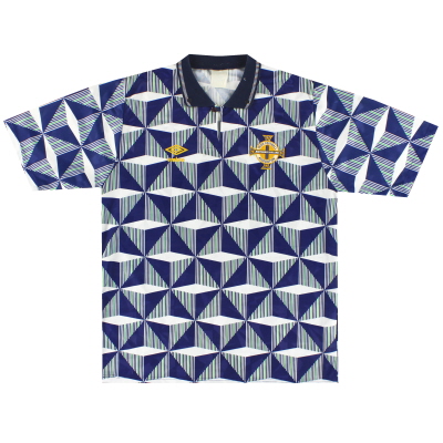 1990-93 Irlandia Utara Umbro Away Shirt L