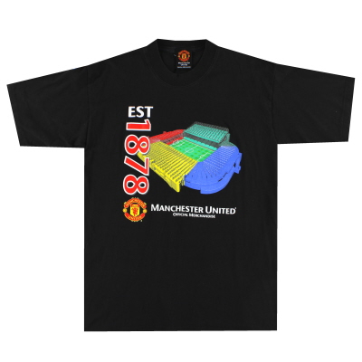 1990er Manchester United „Est 1878“ T-Shirt mit Grafik S