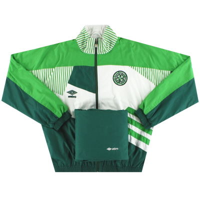 Chaqueta de chándal de presentación de Celtic Umbro Player Issue 1991-92 M