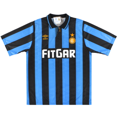 1991-92 Inter Milan Umbro Home Shirt L