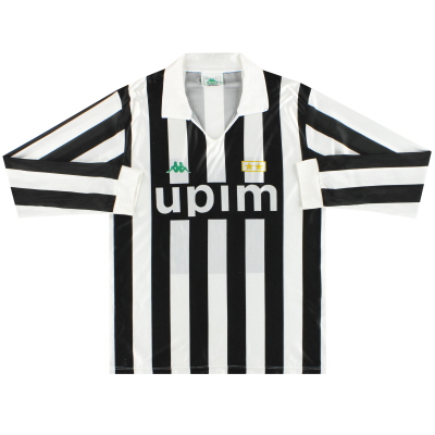 1991-92 Juventus Kappa Maglia Home L / SL