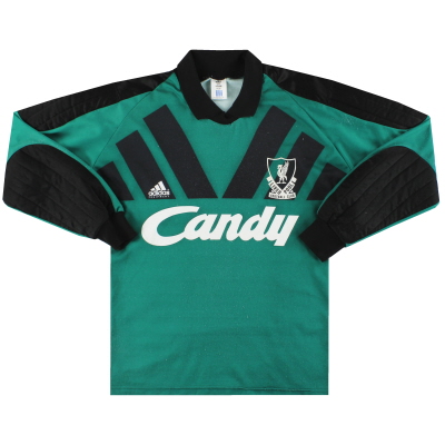 1991-92 Liverpool adidas Torwarthemd M.