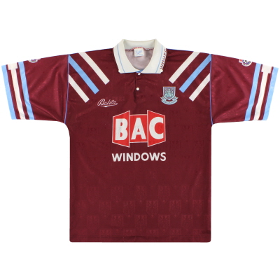1991-92 West Ham Bukta Domicile Maillot L