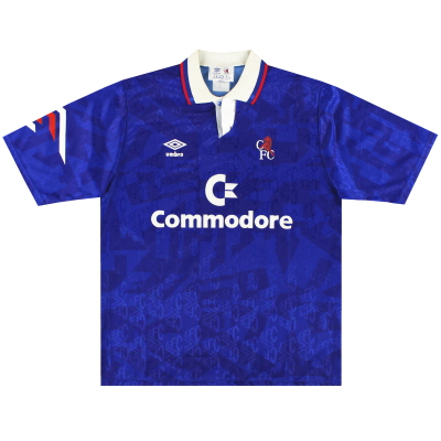 1991-93 Chelsea Umbro Heimtrikot L.