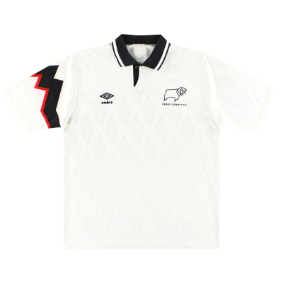 1991-93 Derby County Umbro Home Camiseta XL