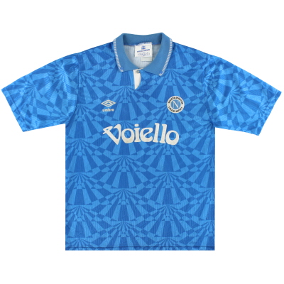 1991-93 Napoli Umbro Home Shirt M 