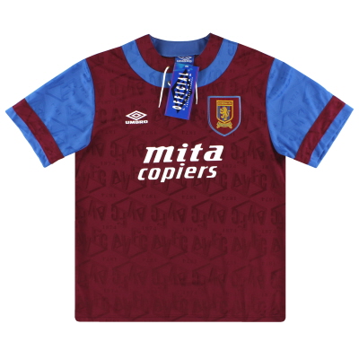 1992-93 Aston Villa Umbro Maillot Domicile * BNIB *